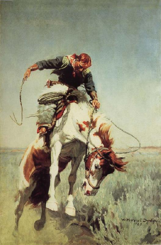 William Herbert Dunton Bronc Rider oil painting image